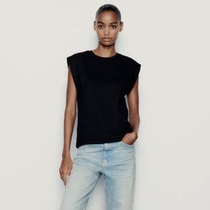 Zara Muscle Tank Black - Like New